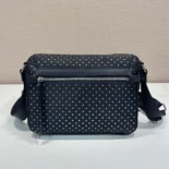 Prada Women Re-Nylon Shoulder Bag with Studs 1BD382