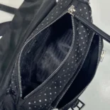 Prada Women Re-Nylon Shoulder Bag with Studs 1BD382