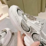Roger Vivier Women Viv’ Viv' on the Run Sneakers in Leather and Fabric-White