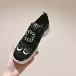 Roger Vivier Women Viv' on the Run Sneakers in Patent Leather and Fabric-Black
