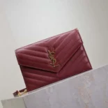 Saint Laurent YSL Women Cassandre Envelope Chain Wallet in Lambskin