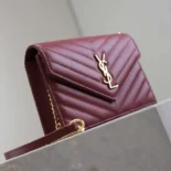 Saint Laurent YSL Women Cassandre Envelope Chain Wallet in Lambskin