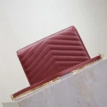 Saint Laurent YSL Women Cassandre Envelope Chain Wallet in Lambskin
