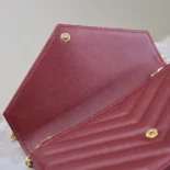Saint Laurent YSL Women Cassandre Envelope Chain Wallet in Lambskin
