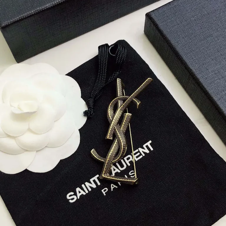 Saint Laurent YSL Women Cassandre Snake Brooch in Metal