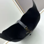 Saint Laurent YSL Women Le 5 à 7 Hobo in Grained Leather-Black