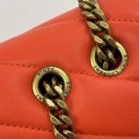 Saint Laurent YSL Women Loulou Medium in Matelasse Lambskin-Orange