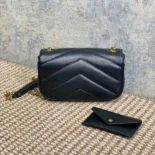 Saint Laurent YSL Women Loulou Mini in Lambskin-Black 821749AAEAX1000