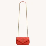 Saint Laurent YSL Women Loulou Mini in Lambskin-Orange 821749AAEAX1000