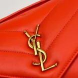 Saint Laurent YSL Women Loulou Small in Matelasse Lambskin-Orange