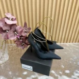 Saint Laurent YSL Women Regine Pumps in Satin Crepe 8060219QAB11000
