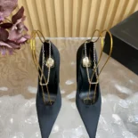 Saint Laurent YSL Women Regine Pumps in Satin Crepe 8060219QAB11000