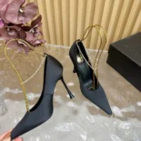 Saint Laurent YSL Women Regine Pumps in Satin Crepe 8060219QAB11000