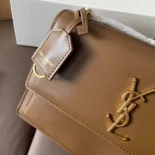 Saint Laurent YSL Women Sunset Medium in Smooth Leather-Brown