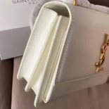 Saint Laurent YSL Women Sunset Medium in Smooth Leather-WhiteSaint Laurent YSL Women Sunset Medium in Smooth Leather-White