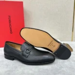 Salvatore Ferragamo Men Moccasin with Gancini Ornament 021688