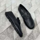 Valentino Men Garavani VLogo Signature Leather Driving Shoes