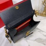 Valentino Women Small Vsling Grainy Calfskin Handbag-Black
