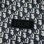 Dior Men Padded Bomber Jacket Blue and Ecru Technical Taffeta Jacquard