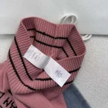 Dior Women Christian Dior Short-Sleeved Sweater Pink Cashmere and Wool Knit