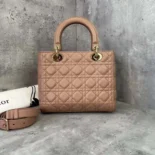 Dior Women Medium Lady Dior Bag Blush Cannage Lambskin