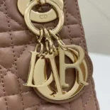 Dior Women Mini Lady Dior Bag Blush Cannage Lambskin