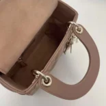 Dior Women Mini Lady Dior Bag Blush Cannage Lambskin
