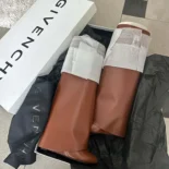 Givenchy Women Shark Lock Boots in Leather-Tan BE7021E0YP