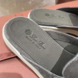 Loro Piana Unisex Babouche Charms Walk Loafers-Gray