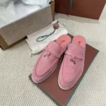 Loro Piana Unisex Babouche Charms Walk Loafers-Pink