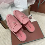 Loro Piana Unisex Babouche Charms Walk Loafers-Pink