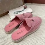 Loro Piana Unisex Babouche Charms Walk Loafers-Pink