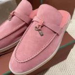 Loro Piana Unisex Babouche Charms Walk Loafers-Pink