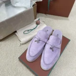 Loro Piana Unisex Babouche Charms Walk Loafers-Purple
