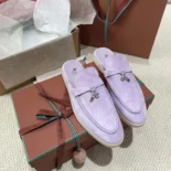 Loro Piana Unisex Babouche Charms Walk Loafers-Purple