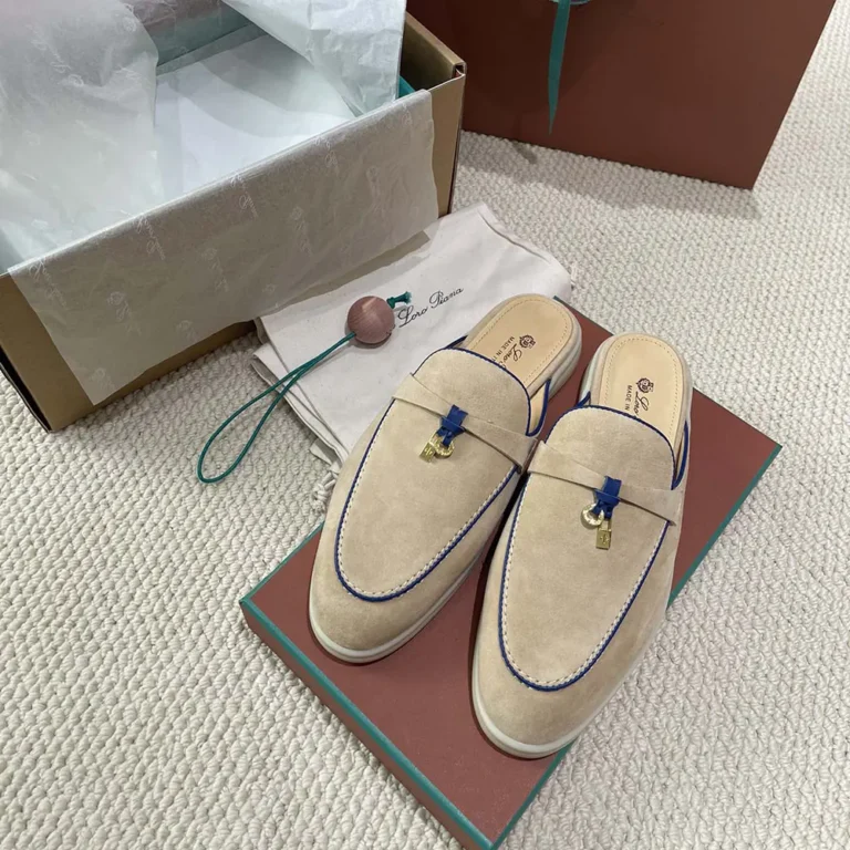 Loro Piana Unisex Charms Walk Babouche Loafer-Beige
