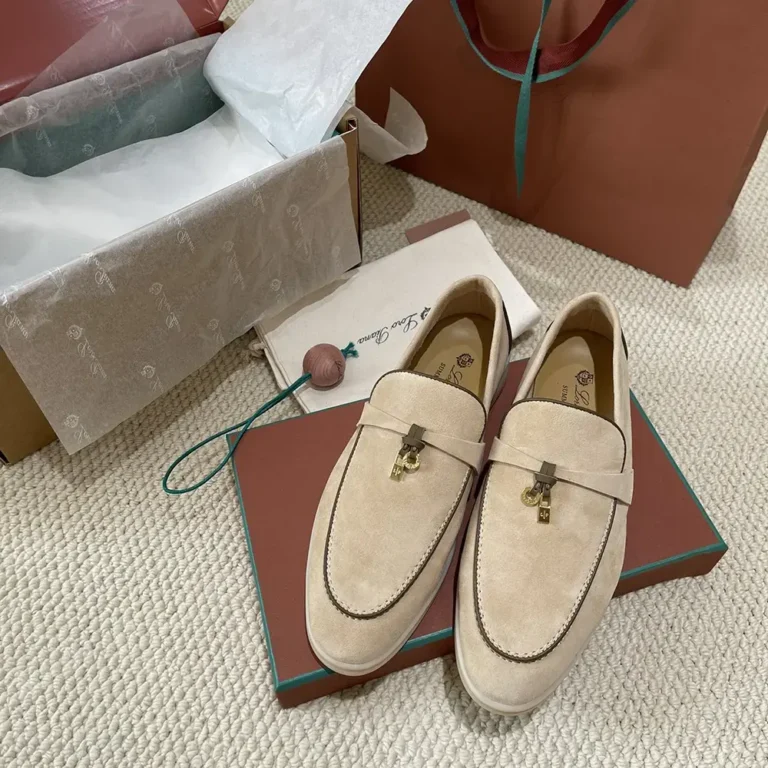Loro Piana Unisex Summer Charms Walk Loafer-Beige FAL5899