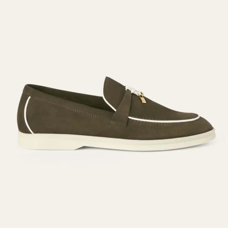 Loro Piana Unisex Summer Charms Walk Loafer-Dark Green FAL5899