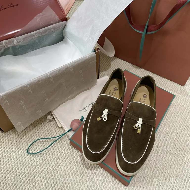 Loro Piana Unisex Summer Charms Walk Loafer-Dark Green FAL5899