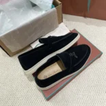 Loro Piana Unisex Summer Charms Walk Loafers-Black