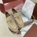Loro Piana Unisex Summer Charms Walk Loafers-Natural
