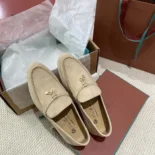 Loro Piana Unisex Summer Charms Walk Loafers-Natural