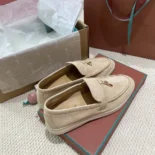 Loro Piana Unisex Summer Charms Walk Loafers-Natural