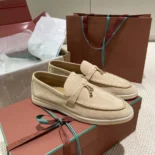 Loro Piana Unisex Summer Charms Walk Loafers-Natural