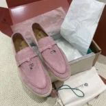 Loro Piana Unisex Summer Charms Walk Loafers-Pink