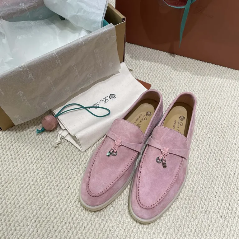 Loro Piana Unisex Summer Charms Walk Loafers-Pink