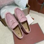 Loro Piana Unisex Summer Charms Walk Loafers-Pink