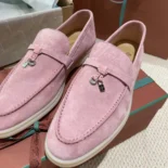 Loro Piana Unisex Summer Charms Walk Loafers-Pink