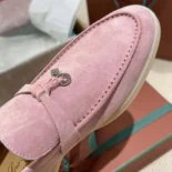 Loro Piana Unisex Summer Charms Walk Loafers-Pink