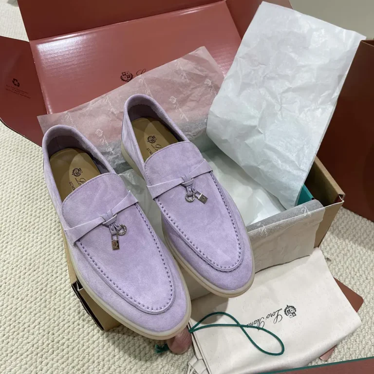 Loro Piana Unisex Summer Charms Walk Loafers-Purple